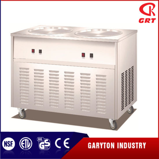 Máquina de helado frito (GRT-NB222S) Potes redondas doble