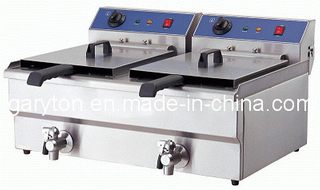 Freidora industrial de tanques dobles para freír la comida (GRT-E132V)